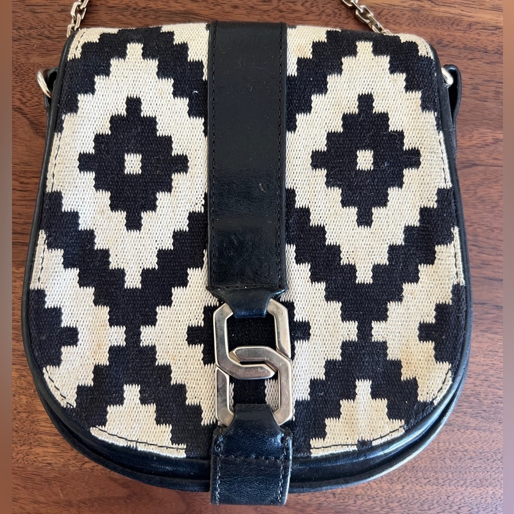 Vanessa Seward Leather Crossbody Bag With Metal Chain